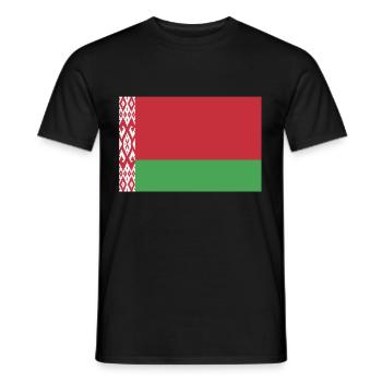 Armoiries du drapeau de la Biélorussie - T-shirt homme - noir - Devant - AI Model Male 178 light (178cm)