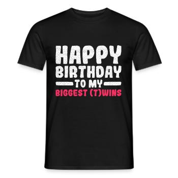 Herzlichen Glückwunsch zum Geburtstag an meine - Männer T-Shirt - Schwarz - Vorne - AI Model Male 178 light (178cm)