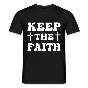 Keep The Faith - Men's T-Shirt - black - Front - AI Model Male 178 light (178cm)