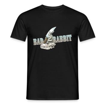 shirt motif bunny knife Bad Rabbit new - Men's T-Shirt - black - Front - AI Model Male 178 light (178cm)