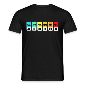Africa T Shirt &Sweat à capuche pour l’Afrique Safari - T-shirt homme - noir - Devant - AI Model Male 178 light (178cm)