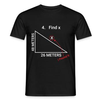 I Love Math - Men's T-Shirt - black - Front - AI Model Male 178 light (178cm)