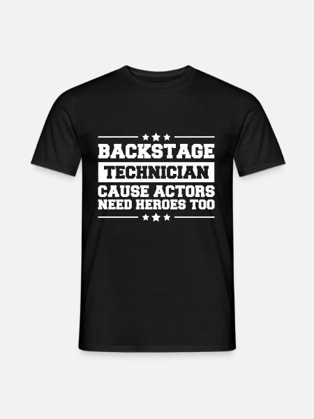 Stage Crew Design für einen Backstage-Techniker - Männer T-Shirt - Schwarz