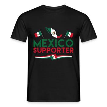 fan de Mexico supporter. Supporter de Mexique. - T-shirt homme - noir - Devant - AI Model Male 178 light (178cm)