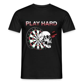 Funny Dart Discs Competition Darts - Men's T-Shirt - black - Front - AI Model Male 178 light (178cm)
