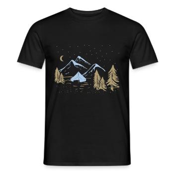 Gift idea - Camping Camper camping Nature - Men's T-Shirt - black - Front - AI Model Male 178 light (178cm)