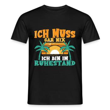 Rente Ruhestand - Männer T-Shirt - Schwarz - Vorne - AI Model Male 178 light (178cm)