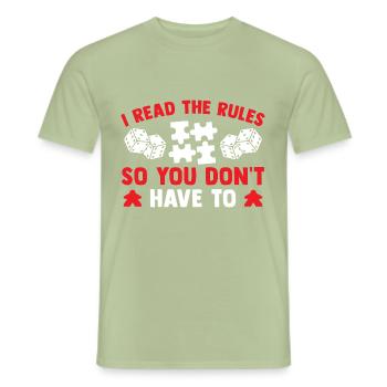 Brettspiel Nerd Geschenke Board Games - Männer T-Shirt - Sage - Vorne - AI Model Male 178 light (178cm)