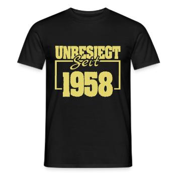 Unbesiegt seit 1958 - Männer T-Shirt - Schwarz - Vorne - AI Model Male 178 light (178cm)