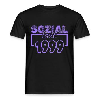 Jahr 1999 - Männer T-Shirt - Schwarz - Vorne - AI Model Male 178 light (178cm)