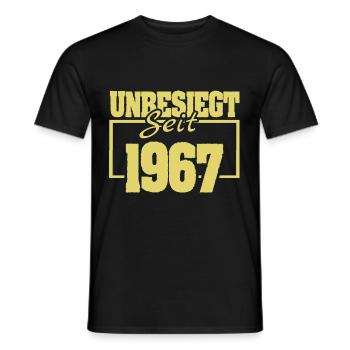 1967 - Männer T-Shirt - Schwarz - Vorne - AI Model Male 178 light (178cm)