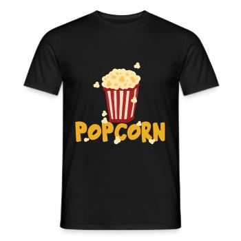 Popcorn - T-shirt homme - noir - Devant - AI Model Male 178 light (178cm)
