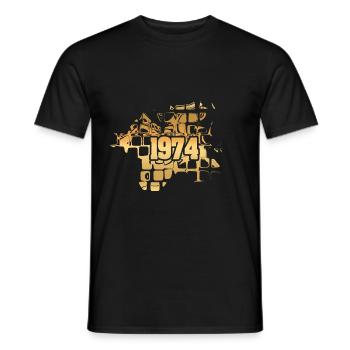 1974 - T-shirt homme - noir - Devant - AI Model Male 178 light (178cm)