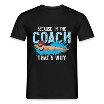 Schwimm-Training Design für einen Schwimm-Trainer - Männer T-Shirt - Schwarz - Vorne - AI Model Male 178 light (178cm)