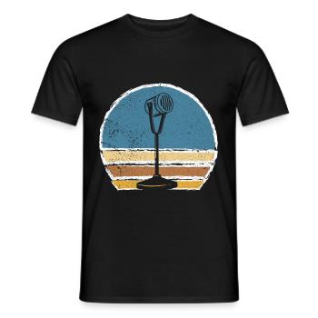 Rétro-tontechnicien Sound Vintage Audio Engineer - T-shirt homme - noir - Devant - AI Model Male 178 light (178cm)