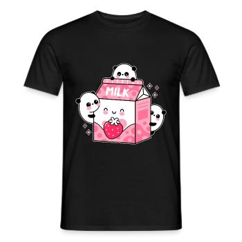 Strawberry Milk - Men's T-Shirt - black - Front - AI Model Male 178 light (178cm)