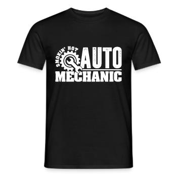 Auto Mechanic Smokin Hot Auto Mechanic - Men's T-Shirt - black - Front - AI Model Male 178 light (178cm)