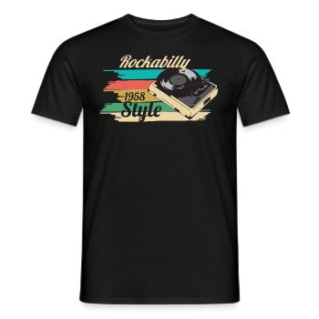 rockabilly - T-shirt homme - noir - Devant - AI Model Male 178 light (178cm)