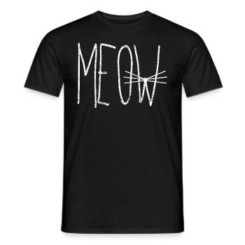 Miau Shirt - Männer T-Shirt - Schwarz - Vorne - AI Model Male 178 light (178cm)