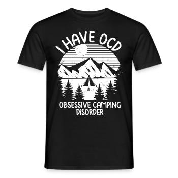 Drôles de dictons de camping | Cadeaux Nature Camping-car - T-shirt homme - noir - Devant - AI Model Male 178 light (178cm)