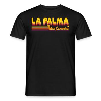 La Palma Insel der Kanaren - Männer T-Shirt - Schwarz - Vorne - AI Model Male 178 light (178cm)