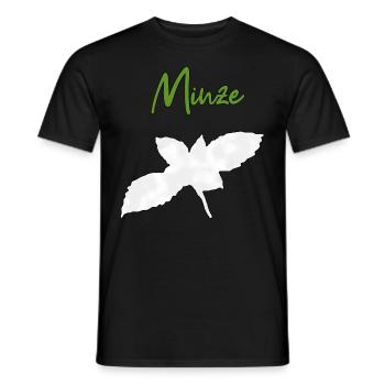 Minze Pfefferminze - Männer T-Shirt - Schwarz - Vorne - AI Model Male 178 light (178cm)