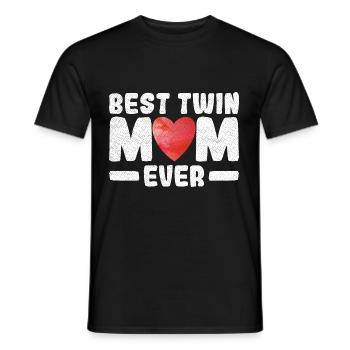 Best Twin Mom ever Design für eine Mutter von - Männer T-Shirt - Schwarz - Vorne - AI Model Male 178 light (178cm)