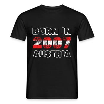 Austria 2007 - Men's T-Shirt - black - Front - AI Model Male 178 light (178cm)