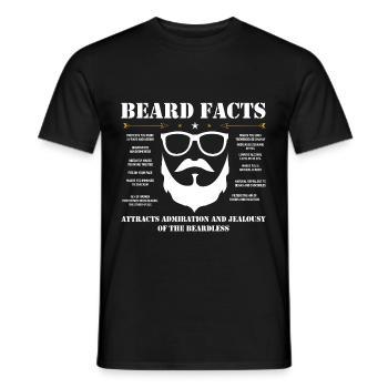 Beard Hipster Full Bearded Beard care gift - Men's T-Shirt - black - Front - AI Model Male 178 light (178cm)