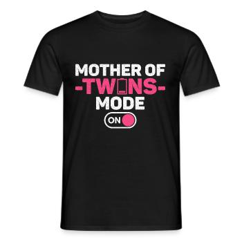 Mutter von Zwillingen Mode On Design für eine - Männer T-Shirt - Schwarz - Vorne - AI Model Male 178 light (178cm)