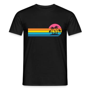 Insel Palmen - Männer T-Shirt - Schwarz - Vorne - AI Model Male 178 light (178cm)