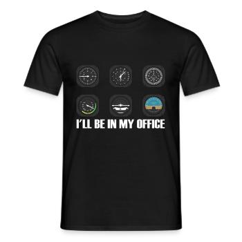 Pilote d’avion Pilote volant Pilote Cadeau - T-shirt homme - noir - Devant - AI Model Male 178 light (178cm)