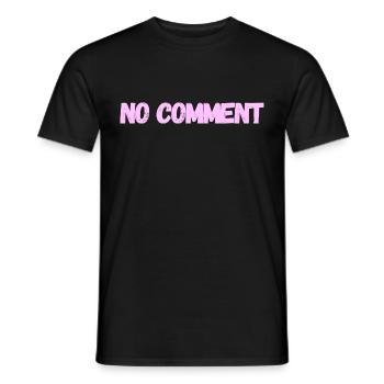No Comment: Design minimaliste et épuré - T-shirt homme - noir - Devant - AI Model Male 178 light (178cm)