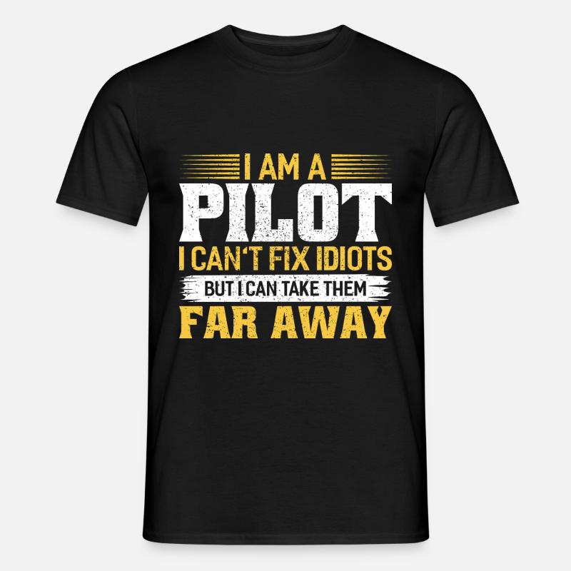 Pilot - Männer T-Shirt - Schwarz
