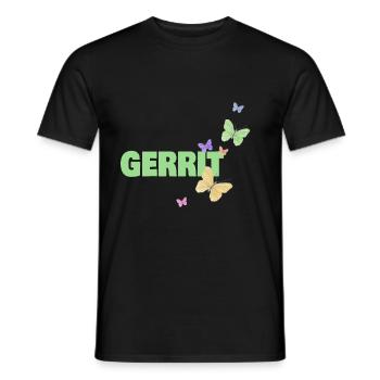 Schmetterlingen Gerrit - Männer T-Shirt - Schwarz - Vorne - AI Model Male 178 light (178cm)