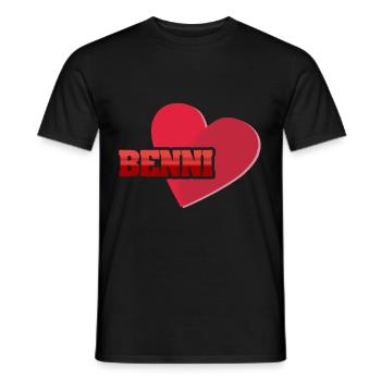 Vorname Benni - Männer T-Shirt - Schwarz - Vorne - AI Model Male 178 light (178cm)