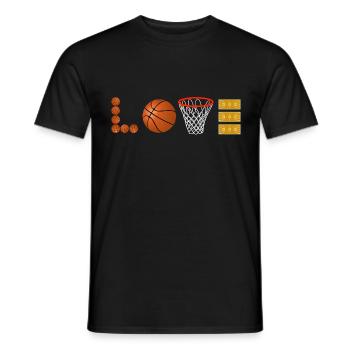 L'amour basket-ball sport slamdunk fans de boule de ventilateur - T-shirt homme - noir - Devant - AI Model Male 178 light (178cm)