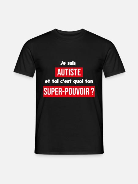 je suis autiste - T-shirt homme - noir