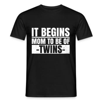 Muttertag Mutter von 2 Zitat für eine zukünftige - Männer T-Shirt - Schwarz - Vorne - AI Model Male 178 light (178cm)