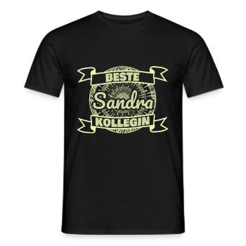 Beste Kollegin Arbeitskollegin Sandra - Männer T-Shirt - Schwarz - Vorne - AI Model Male 178 light (178cm)