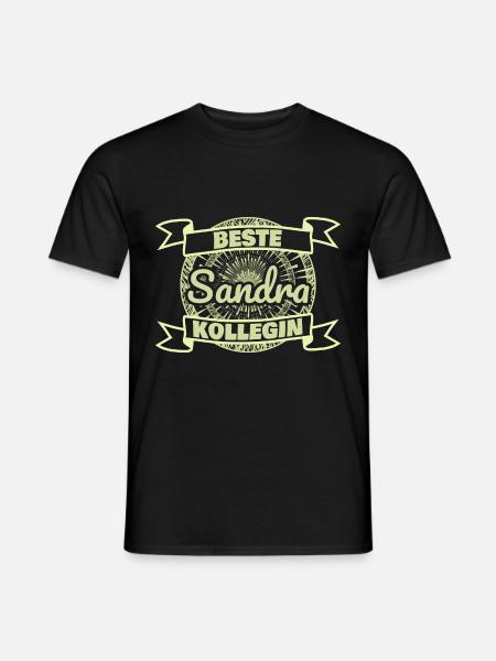 Beste Kollegin Arbeitskollegin Sandra - Männer T-Shirt - Schwarz