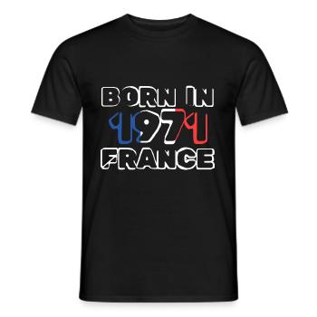 Année 1971 - T-shirt homme - noir - Devant - AI Model Male 178 light (178cm)