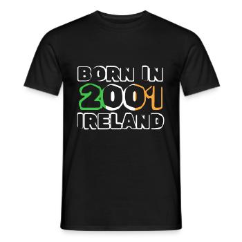 Irland 2001 - Männer T-Shirt - Schwarz - Vorne - AI Model Male 178 light (178cm)