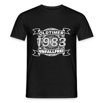 Witzig 1983 - Männer T-Shirt - Schwarz - Vorne - AI Model Male 178 light (178cm)