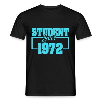 Jahr 1972 - Männer T-Shirt - Schwarz - Vorne - AI Model Male 178 light (178cm)