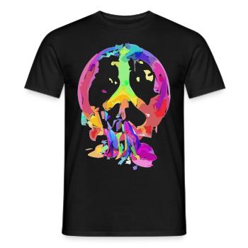 Symbole de la paix - T-shirt homme - noir - Devant - AI Model Male 178 light (178cm)