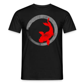 Carpe koi - T-shirt homme - noir - Devant - AI Model Male 178 light (178cm)