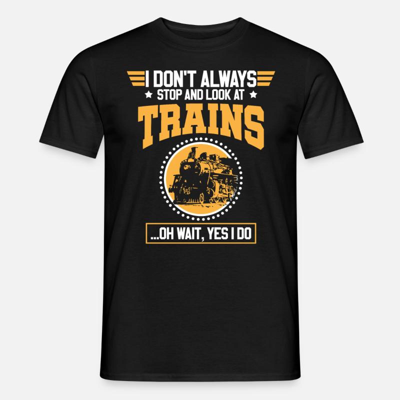 TRAIN SHIRT - Männer T-Shirt - Schwarz
