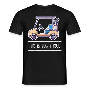 Golf - Männer T-Shirt - Schwarz - Vorne - AI Model Male 178 light (178cm)
