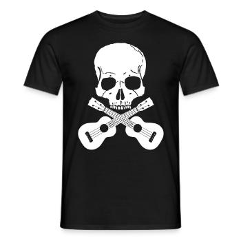 Ukulele Ukulele - Männer T-Shirt - Schwarz - Vorne - AI Model Male 178 light (178cm)
